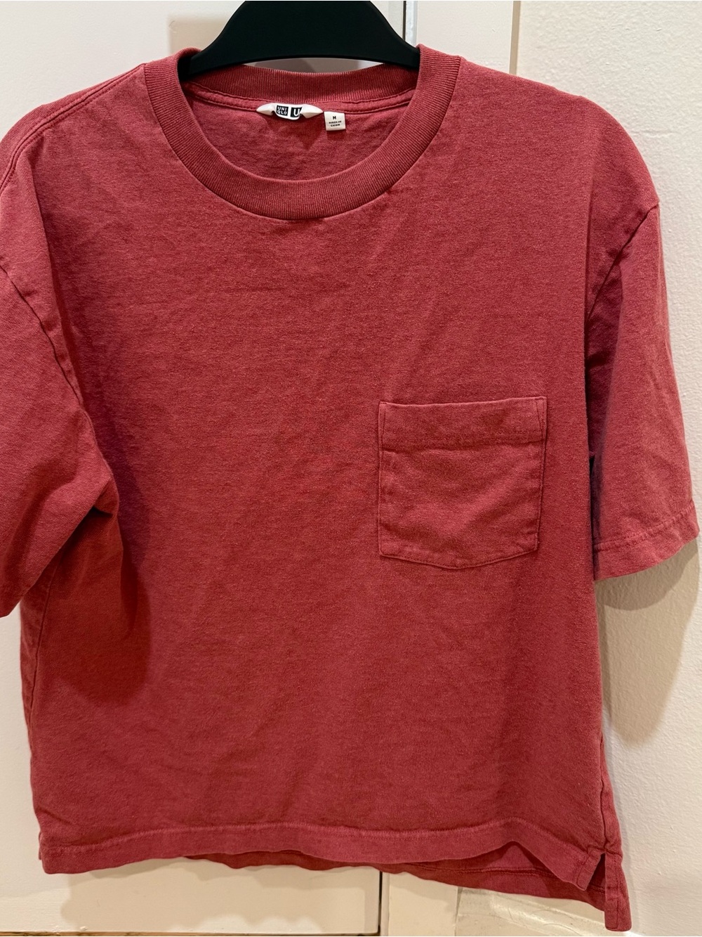 Uniqlo Men's Short Sleeve Pocket Tee - Dusty Rose